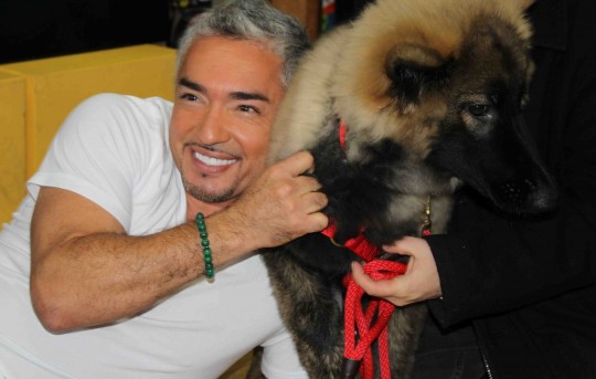 Cesar Millan with a German Sheppard