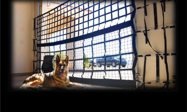 Product News:The K9 Garage Door Kennel Net Turns Any Garage Into A Safe  And Secure Outdoor Area For Dogs
