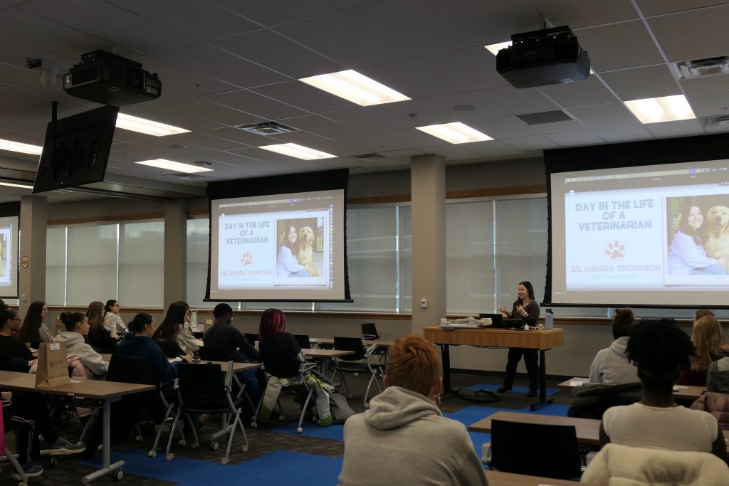 Lecture session for veterinary students at OVC, the oldest school in Canada 